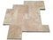 Walnut Travertine Tumbled Exterior Pool Paver Versailles 1.25"